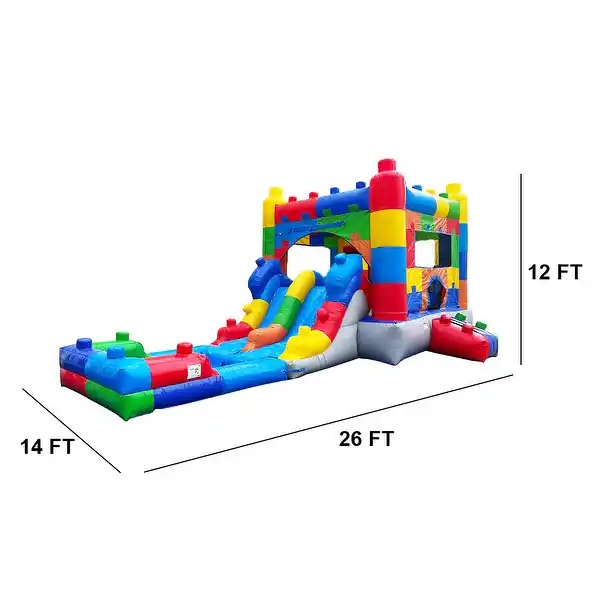 Block Party Wet/Dry Combo Bounce House with Slide — photo 2 of 4